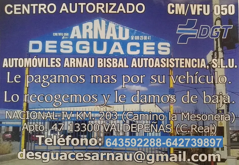 Desguaces Arnau - Desguace en Valdepeñas