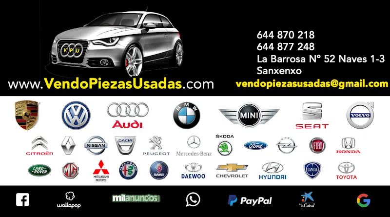 www.vendopiezasusadas.com - Marín